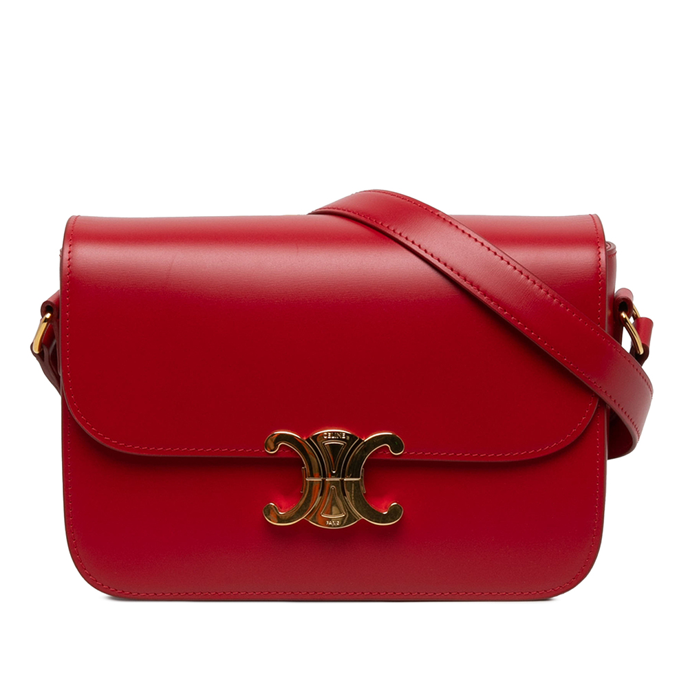Pre-Loved Celine Classique Shiny Calfskin Triomphe Crossbody